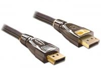 Delock 82772 DisplayPort-kabel DisplayPort Aansluitkabel DisplayPort-stekker, DisplayPort-stekker 3.00 m Antraciet