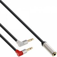 InLine Kabel / Adapter audio kabel 0,15 m 2 x 3.5mm 3.5mm Zwart - thumbnail