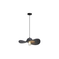 Searchlight Zwarte hanglampRipple met vilt - 55103BK