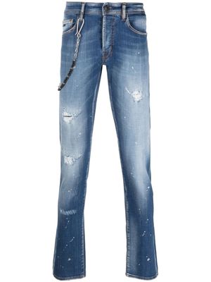 Sartoria Tramarossa jean cigarette à taille basse - Bleu