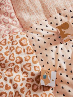 Vloermat patchwork / parkbodem LOVELY LEO roze, bedrukt Vloermat patchwork / parkbodem LOVELY LEO roze, bedrukt