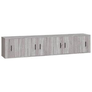 The Living Store Klassieke Tv-kast set - 57 x 34.5 x 40 cm - 40 x 34.5 x 40 cm - Grijs Sonoma Eiken