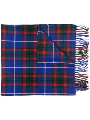 Marni écharpe en maille à carreaux - Bleu