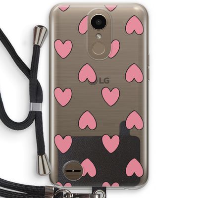 Ondersteboven verliefd: LG K10 (2017) Transparant Hoesje met koord