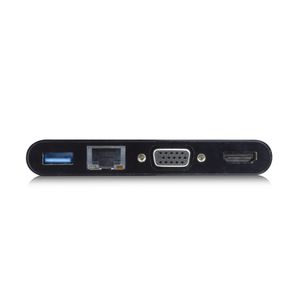 ACT Connectivity USB-C naar HDMI of VGA multiport adapter 4K met ethernet en USB hub dockingstation USB-C | HDMI | VGA | 4K | USB-A | LAN