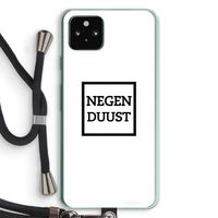 Negenduust vierkant: Pixel 5a 5G Transparant Hoesje met koord