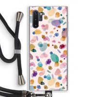 Terrazzo Memphis Pink: Samsung Galaxy Note 10 Plus Transparant Hoesje met koord
