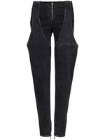 Balmain jean délavé à taille basse - Noir