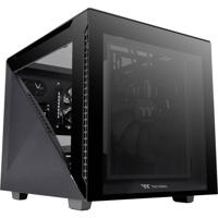 Thermaltake Divider 200 TG Black Micro-tower PC-behuizing Zwart 2 voorgeïnstalleerde ventilators, Zijvenster, Stoffilter