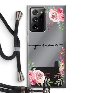 Rozen: Samsung Galaxy Note 20 Ultra / Note 20 Ultra 5G Transparant Hoesje met koord