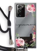 Rozen: Samsung Galaxy Note 20 Ultra / Note 20 Ultra 5G Transparant Hoesje met koord