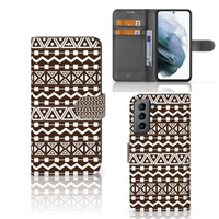 Samsung Galaxy S21 FE Telefoon Hoesje Aztec Brown