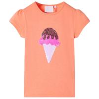 VidaXL Kindershirt 104 neonoranje