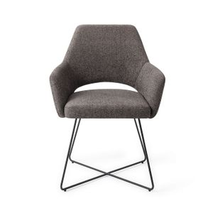 Jesper Home Yanai eetkamerstoel Amazing Grey cross black