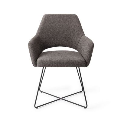 Jesper Home Yanai eetkamerstoel Amazing Grey cross black