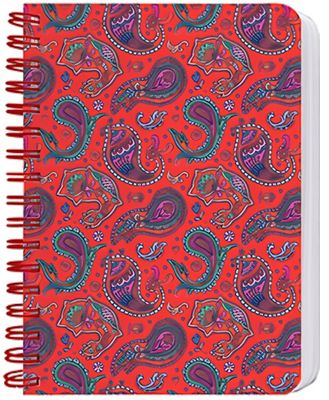 Cedon notitieboek A6 paisley karton/papier rood Cedon notitieboek A6 paisley karton/papier rood