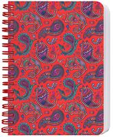 Cedon notitieboek A6 paisley karton/papier rood - thumbnail