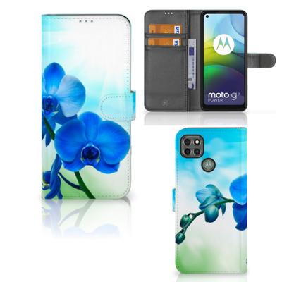 Motorola Moto G9 Power Hoesje Orchidee Blauw - Cadeau voor je Moeder
