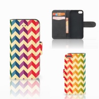 Apple iPhone 5C Telefoon Hoesje Zigzag Multi Color - thumbnail