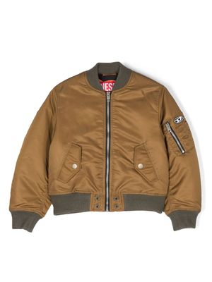Diesel Kids veste bomber JFighters à fermeture zippée - Vert