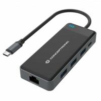 USB-HUB Conceptronic DONN14G Zwart Grijs 100 W