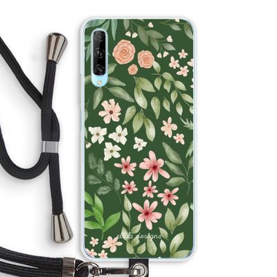 Botanical green sweet flower heaven: Huawei P Smart Pro Transparant Hoesje met koord