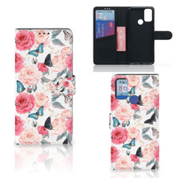 Alcatel 1S (2021) Hoesje Butterfly Roses