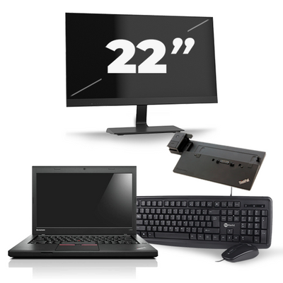 Lenovo ThinkPad L450 - Intel Core i5-4e Generatie - 14 inch - 8GB RAM - 256GB SSD - Windows 11 + 1x 22 inch Monitor