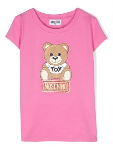 Moschino Kids t-shirt à imprimé Teddy Bear - Rose