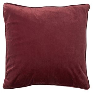 Dutch Decor - FINN - Kussenhoes 45x45 cm - velvet - effen kleur - Merlot - rood