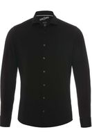Pure Functional Slim Fit Jersey shirt zwart, Effen