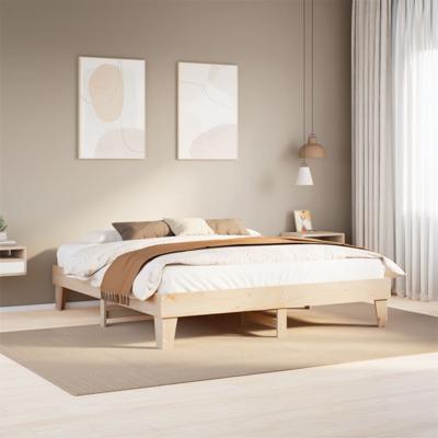 Bedframe zonder matras massief grenenhout 180x200 cm