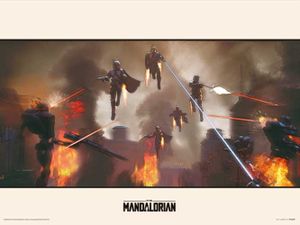 Star Wars The Mandalorian Assemble Art Print 30x40cm