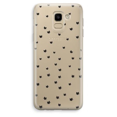 Kleine kattenkopjes: Samsung Galaxy J6 (2018) Transparant Hoesje