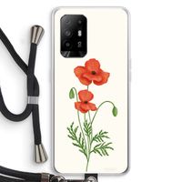 Red poppy: Oppo A95 5G Transparant Hoesje met koord