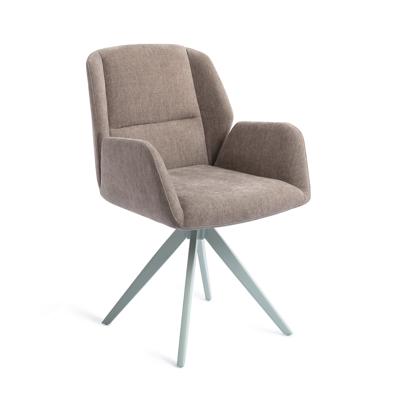 Jesper Home Draaibare Eetkamerstoel 'Myoko' Turn Mint, kleur Greystones