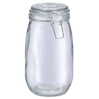 Weckpot/inmaakpot Alfie - 1.4L - glas - beugelsluiting - D11 x H22 cm