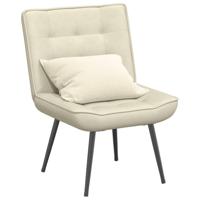 Relaxstoel 64x74x84 cm fluweel crmekleurig