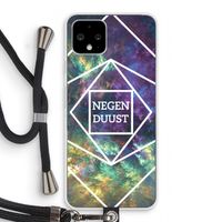 Negenduust ruimte: Pixel 4 Transparant Hoesje met koord