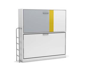 Opklap stapelbed Smart Bunk Grijs/geel