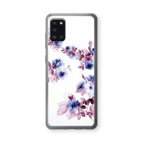 Waterverf bloemen: Samsung Galaxy A31 Transparant Hoesje