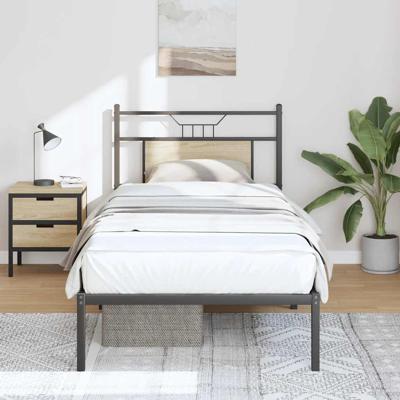 Bedframe zonder matras hout sonoma eikenkleurig 90x200 cm