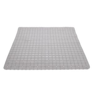 Anti-slip badmat lichtgrijs 55 x 55 cm vierkant