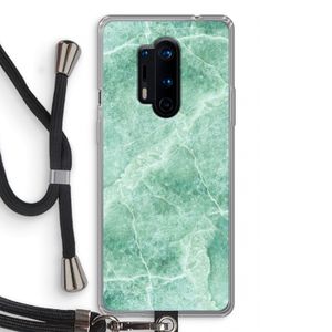Groen marmer: OnePlus 8 Pro Transparant Hoesje met koord