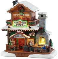 Lemax pine grove pizza verlicht kersthuisje Vail Village 2025