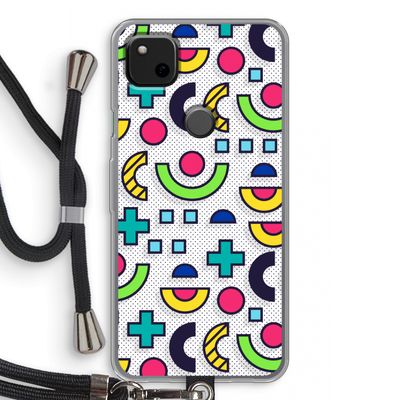 8-bit N°6: Pixel 4a Transparant Hoesje met koord