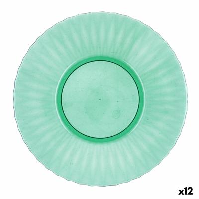 Dinerbord Quid Iris Groen Plastic Ø 26 cm (12 Stuks)