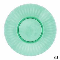 Dinerbord Quid Iris Groen Plastic Ø 26 cm (12 Stuks)