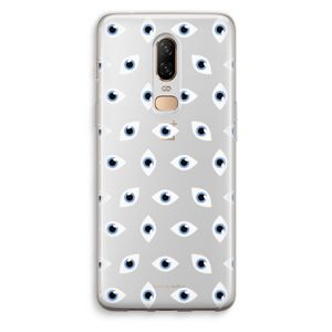 Eyes pattern: OnePlus 6 Transparant Hoesje