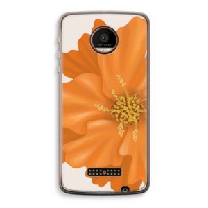 Orange Ellila flower: Motorola Moto Z Force Transparant Hoesje